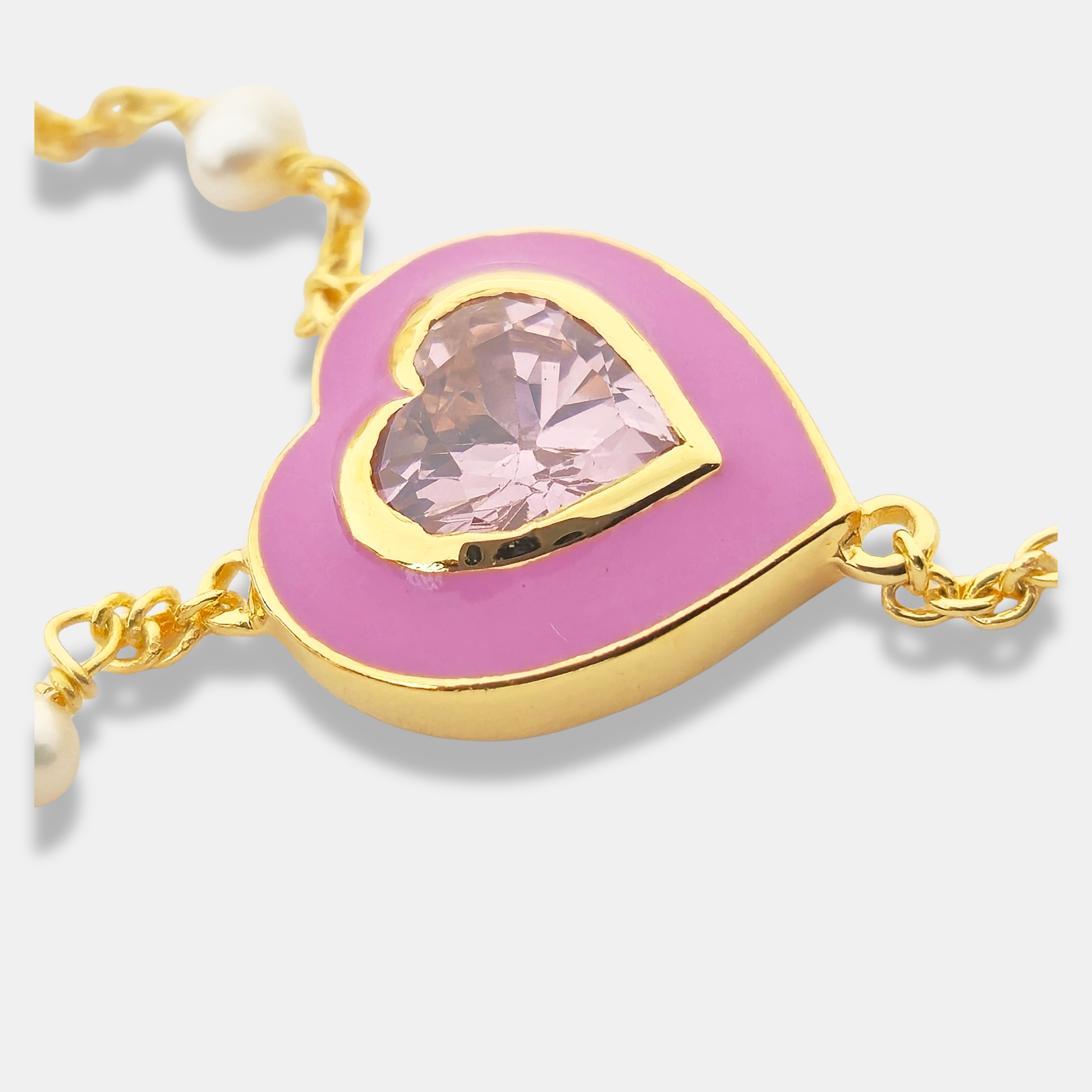 The Pink Heartline Necklace